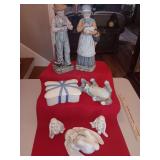 Couple Figurine with other decor pieces