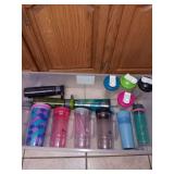 Group of Insulated Cups and 4 protein shakers