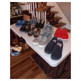9 pair of shoes, size 8. See photos