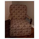Very Pretty Navy, Pink and Wine Floral Rocking Chair 31x35x37