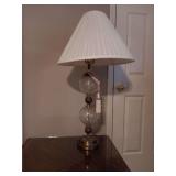 Cracked Glass 36" Lamp with Brass Base