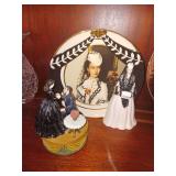 Gone With The Wind Plate with figurine and Music Box