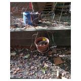 Iron frog shaped plant holder 40x27