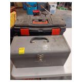 2 tool boxes with contents  craftsman and black and decker