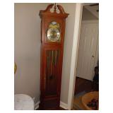 Grandfather Clock (Germany) 17.5x78x11.5 Cat has scratched bottom cloth as shown