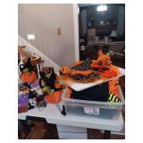 Tub of witch costumes,hats,bags and other decor.. see photos