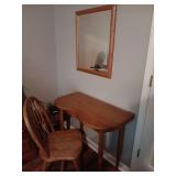 Three piece oak vanity set. 34x30x18