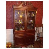Gorgeous china cabinet 37 x 76 x 16.  excellent condition,  one scratch on side of door as shown.