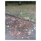 Very Cute Rod Iron Standing Plant Basket 26" tall, 16.5" diameter