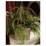 Square Metal Floral Arrangement