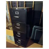 Black file cabinet. In attic. Buyer responsible for removal