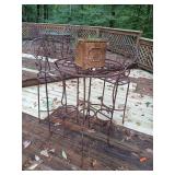 Cute Rod Iron Bistro high top table with 2 chairs. 42.5 × 28.5