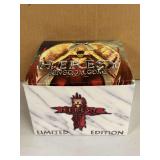 Limited edition box for the collectible card game Heresy: Kingdom Come….. an out-of-print collectible card game that was developed and published by Last Unicorn Games in 1995