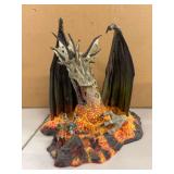 Grouping of Halloween decor…..see all pics…..skull is motion activated and needs batteries and one wing on flying dragon is loose