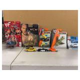 Grouping of Matchbox cars and collectible WWE cars…..see all pics as some are separate