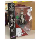SELECT Tim Burton’s The Nightmare Before Christmas “Dr. Finkelstein” collector’s action figure….there is a partial sticker on front and hang tab at top is bent
