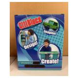 Box of CitiBlocs wooden building blocks….there are actually a little over 100 in the box of all turquoise