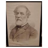 Vintage Civil War Print of GEN. ROBERT E. LEE, 19 1/4" W x 25 1/4" H