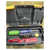 Small toolbox with assortment of tools