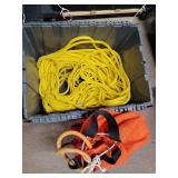 Rope, Yellow Nylon, Not sure other type in orange bag, lengths unknown