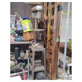 Fleetwood Heavy Duty Drill Press 16mm capacity, 1982, on metal stand. Other contents not included.