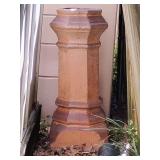 Architectural Heavy Metal Stand, 31" H x 13 1/2" at bottom base, very heavy approx. 100 lbs. And is an awkward location.