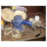 WAXMASTER W6000, goggles, small fan wired for cigar lighter, 1 new polishing bonnet, 1 used bonnet