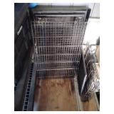 Pet Crates, 1 - large with rolling tray/cart, 1 - small, black wire