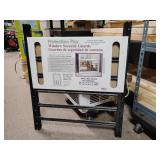 3 - Window Guards, black metal, new, fits 26 3/4" to 27 3/4"  high, 22 3/4"  to 36 1/2" wide, window safety stops and installation hardware included.