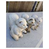 Grouping Vintage Skunks 3, aged, 3" T