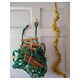 Rope Ladder, nylon with wooden rungs, plus one piece nylon rope only