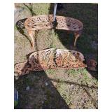 Wrought Iron Bench in 6 pieces, seems to bolt together, some broken spots 36" L x 31" H, one back leg has been replaced, please look closely.