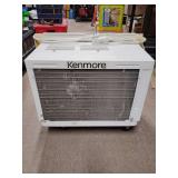 Kenmore Window Unit with remote on wooden dolly, can