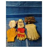 Assortment Work Gloves, HD Leather, Knit Jersey