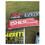 Seven vinyl signs