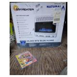 Natural Gas Heater 30,000 BTU Blue Flame in box. With hook-up kit