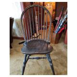 Vintage Bow Back Side Chair Made-To-Order by David T. Smith & Co. Morrow, OH; 17" seat w x 16" seat d x 22" seat back h x 17" seat h x 38" total h in excellent vintage condition...