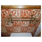 Pair of brass towel racks...