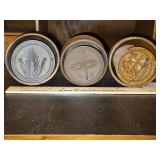 Group of Three(3) Vintage Wooden Butter Press/Butter Molds...