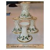 Set of Four(4) Vintage Lenox 3.75" Tall Holiday Candlesticks...