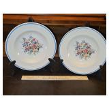 Two(2) Vintage Ralph Lauren by WEDGEWOOD 8.75" Rim Soup Bowls in the "Dylan