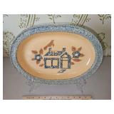 Vintage Pfaltzgraff America 14" Oval Platter Museum of American Folk Art M.A.F.A. in excellent vintage condition...