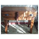Honestly, I have no idea what this piece is. Obviously it is all wood and vintage. I have researched it on google Image and tried to find the manufacturer in Memphis that is stamped under the cover to