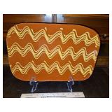 Beautiful Large Vintage Redware 16x11" Tray/Platter From Ned Foltz Pottery in excellent vintage condition...