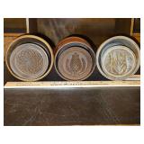 Group of Three(3) Vintage Wooden Butter Press/Butter Molds...
