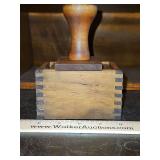 Unique Vintage Primitive Wood Butter Press/Butter Box Mold...