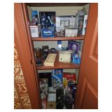 Contents of bottom 2 shelves and floor of master bathroom linen closet SEE PICS FOR DETAILS...