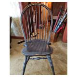 Vintage Bow Back Side Chair Made-To-Order by David T. Smith & Co. Morrow, OH; 17" seat w x 16" seat d x 22" seat back h x 17" seat h x 38" total h in excellent vintage condition...