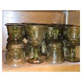 Twelve(12) vintage Fostoria "Argus" Green Water Goblets 6 1/2" in excellent vintage condition NEED TO BE WASHED...