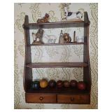 Beautiful Vintage Hanging Shelf 24.25x7.5x34.5" CONTENTS NOT INCLUDED...